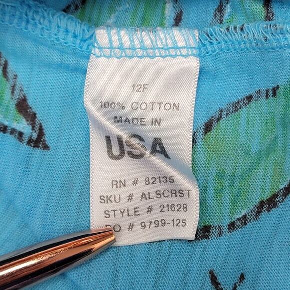 Fresh Produce Floral Print Top Art To Wear XS ALCHRST Made in USA 605 - Picture 9 of 11